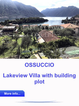 OSSUCCIO Lakeview Villa with building plot More info... More info...