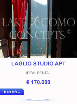 LAGLIO STUDIO APT IDEAL RENTAL € 170.000 More info... More info...